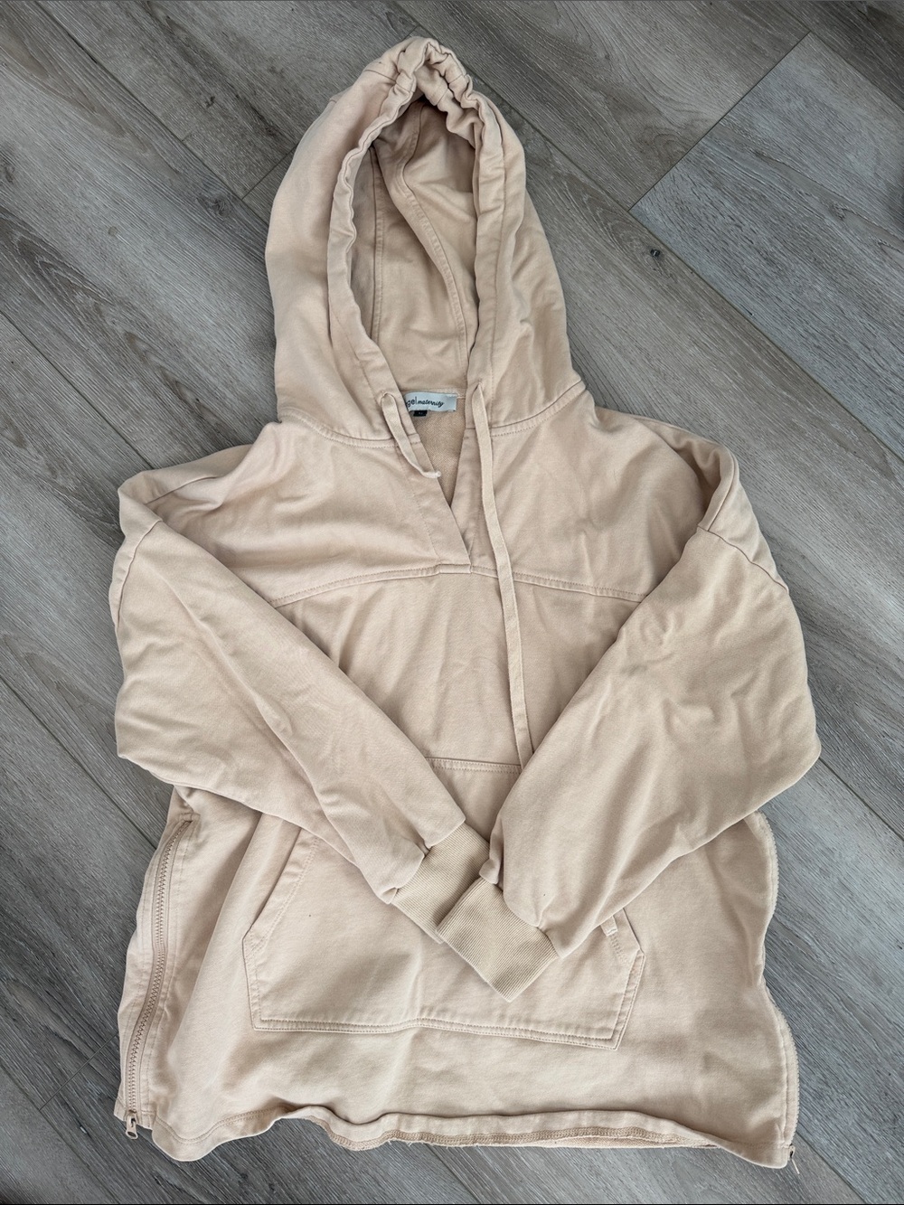 Soft Beige Nursing Hoodie